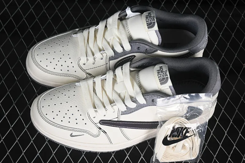 All categories Air Jordan Jordan series basketball shoes Air Jordan 1 Low High-end customized low-top sneakers Travis Scott x Fragment Design x Air Jordan 1 Low OG SP AJ1 Joe 1 North Face joint beige gray purple hook low-top cultural casual sneakers XS6089-501